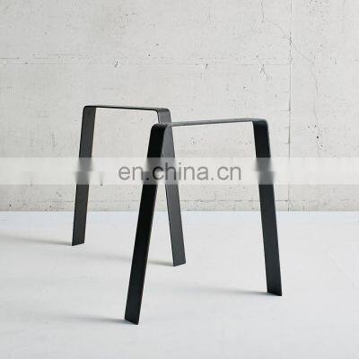 Wholesale Wrought Iron L Shape Dining Table Base Conference Table Frame Gold Bench Legs For Home Furniture