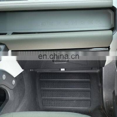 Auto Parts 20-21 for Land Rover Defender Co-pilot Storage Box Decorative Panel ABS Carbon Fiber Pattern 2-piece Set