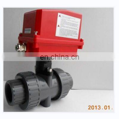 tianjin actuator valve DN40 CTF-002 20nm 220V upvc 2 way plastic motorized electric ball valves