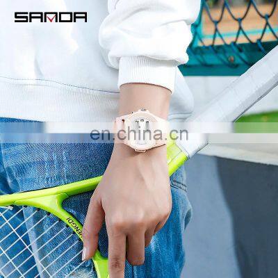 Sanda 6018 Casual Men Brand Quartz Wrist Watches Aanlog Luminous Resin Strap Water Resistant Fashion Men Hand Watch photo-5