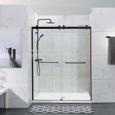 Economy Bypass Sliding Semi Frameless Shower Enclosure