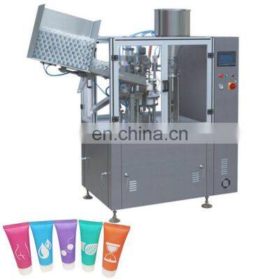 Automatic cosmetic liquid paste cream plastic soft tube filling and sealing machine