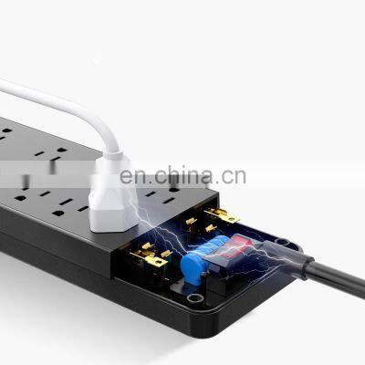 2022 Newest Arrival Multi Plug Power Socket Extension Cord Power Strip Surge Protection Socket with 3 USB Slots