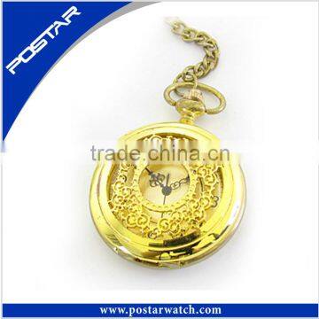 Gold Plated Watch LTD Japan Movt Quartz Cheap Pocket Watch