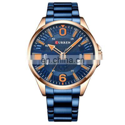 CURREN 2021 luxury men's watch top brand brand simple business quartz stainless steel strap watch relogios masculin