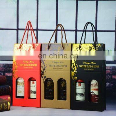 Red Wine Glass Box 2/3/6 Bottle Packaging Gift Beer Carton Custom Luxury Shipping Paper Cardboard Wine Box photo-4