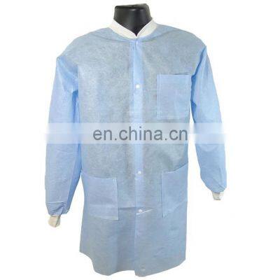 Hot Selling Adult Size Yellow/Blue Color Disposable Lab Coat photo-5