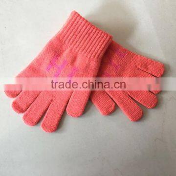 Jacquard weave gloves in winter