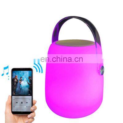 color changing wireless led speaker Manufacture factory rechargeable cordless Portable plastic music speaker with led lighting