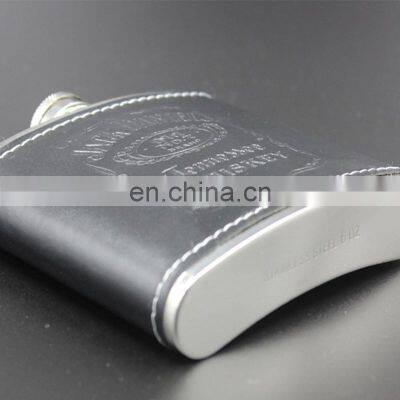 Wholesale Personalized Logo Liquor Glass Gift Set Custom Black Stainless Steel Whiskey Hip Flasks photo-4