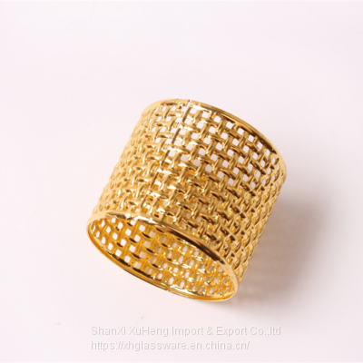 Table Accessories Metal Napkin Ring Hollow Plating Wedding Table Cloth Ring photo-3