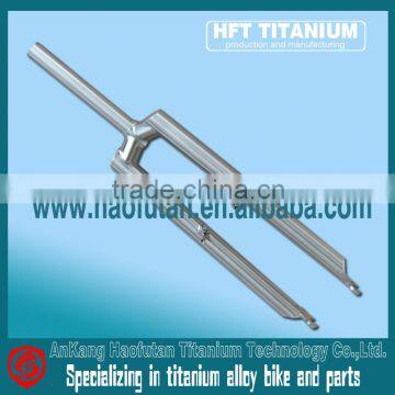 titanium MTB bike fork with V disc brake