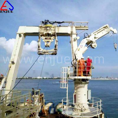 High Quality and Cheap Price Medium-Duty20 Ton 30 M Straight Arm Telescopic Boom Deck Crane Marine Offshore Ship Deck Cranes photo-4
