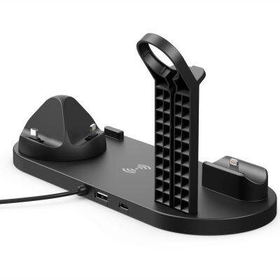 Best Selling Products 2024 Black Smart Tablet Accessories 15W 3 in 1 Quick Charging Station Holder for Phone Wireless Charger