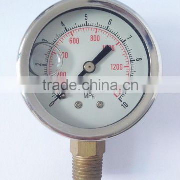 YN63C-6bar 63mm(2.5") Oil pressure gauge