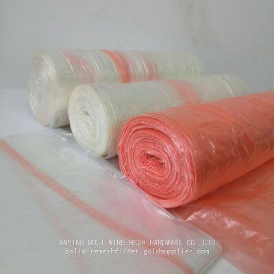Red Soluble Strip Laundry Bag Dissoluble Laundry Bag Custom Large PVA Water Soluble Tie With PE Laundry Bag BOLI