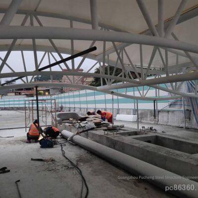 Workshop and Factory Building Bolt - Ball Joint Grid Structure Roof and Shed, Spherical Grid Membrane Structure Awning, Guangdong Bolt - Ball Steel Grid Processing Base photo-3