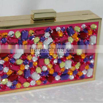 Clutch Style and acrylic Material fancy evening bags clutch handbag for lady