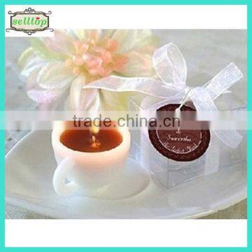 Hot sell coffee cup shape candle wedding giveaways sample