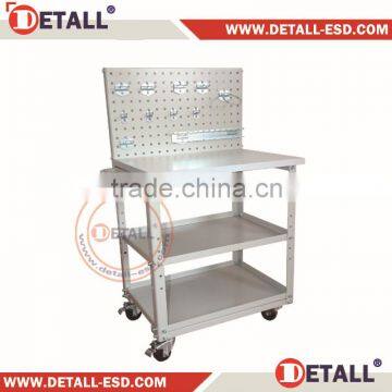 ISO9001standards Modular ESD steel cart with three layers