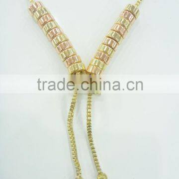 FASHION 2 TONE PLATE MAGNETIC BEADED BRACELET photo-4