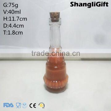 40ml Tower Shaped Aroma Bottle With Cork For Liquor All Size