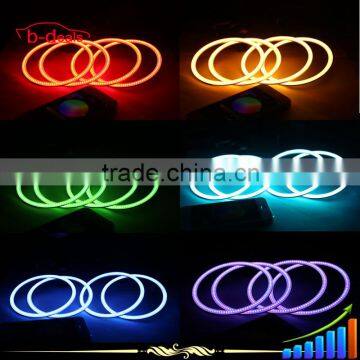 Multicolor cob rgb angel eyes color changing by mobile phone App magic color cob angel eyes ring