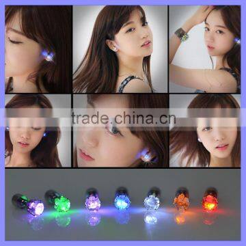 Bling LED Ear Studs Ring Shinning Light