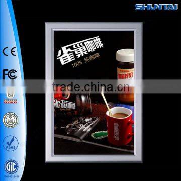 led open sign aluminum snap frame with poster