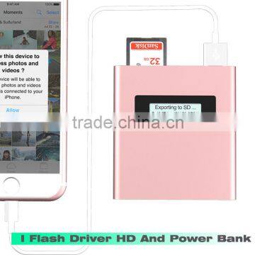 multifunction i flash drive with 2-usb port power charge