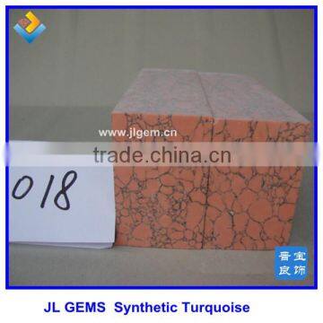 Wholesale Price Synthetic Turquoise Rough bricks With tighter matrix & swirls