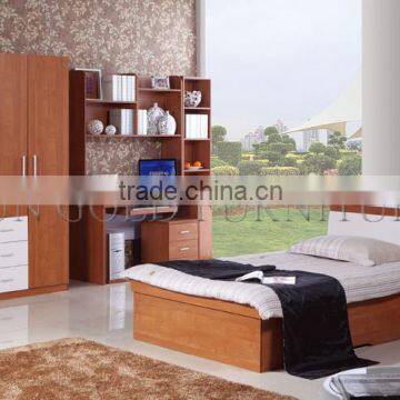 pictures of modern wooden beds set for apartment furniture(SZ-BT002)