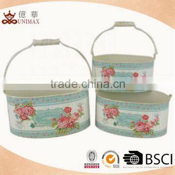 China made high grade metal flower basket for sale