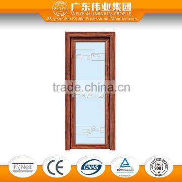 Wood grain quantity glass wooden swing door