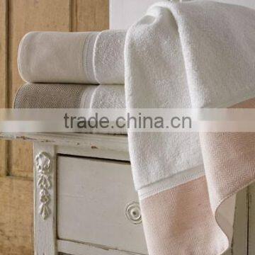 wholesale 100% cotton waffle border towel fabric bath towel