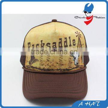 100% polyester mesh printing trucker cap