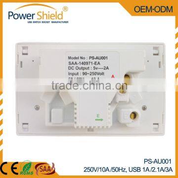 Hot Sales Type I Australia/New Zealand Dual USB Wall Power Plugs 250V 10A With SAA photo-4