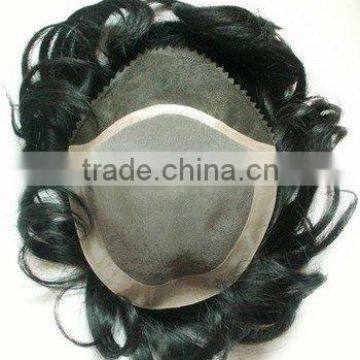 Hair Supplier Cheap Indian Remy Virgin Human Hair Natural Swiss Lace Toupee for Men Quality Choice photo-2