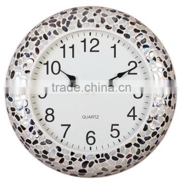 Modern Glass Mosaic Custom Wall Clock Timepiece Decoration