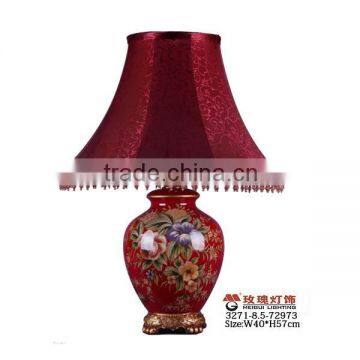 China red wedding table lamps for nightstand