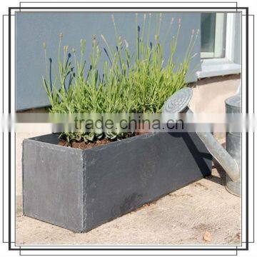 Black slate stone large plant and flower pot