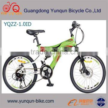 2016 hot MTB cycle/ 20" full suspension Mountain Bike/ Steel frame 21 speed wholesale price mountain bicycle