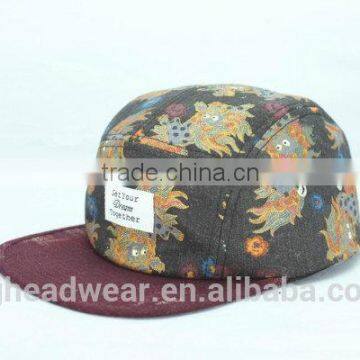 direct factory unisex fashion 5 panel hat/ snapback hat/ 5-panel camper hat