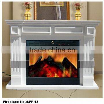 High Quality Hand Carved Indoor Limestone Marble Electric Fireplace