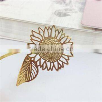 Sunflower brass etching bookmark manufacture with OEM