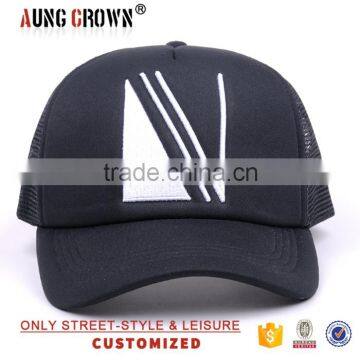 Cheap custom black trucker hat