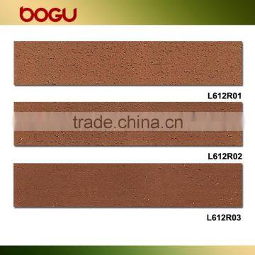 Rough floor tile red clay brick flooring 115x600mm