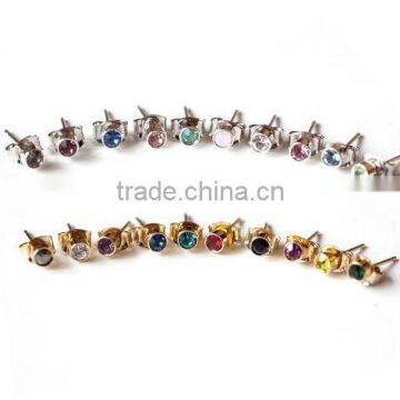 Crystal Stone Stud Earring