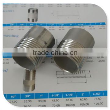 1" BSPT Pipe TOE Nipple Type 304