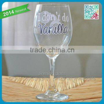 Hot sale high quality goblet wine glass wholesale printing wine glass